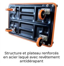 Plateau roulant en acier