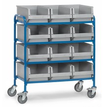 Servante 4 niveaux avec ou sans bacs plastique 250 kg