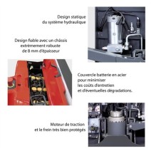 Trans-gerbeur électrique ergonomique à levée additionnelle 2000 kg