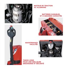 Transpalette électrique à conducteur accompagnant 1600 kg
