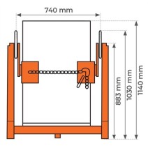 Porte-fût manuel 360 kg