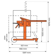 Porte-fût manuel 360 kg