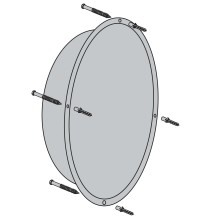 Miroir 1/2 sphère verticale