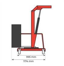 Grue d’atelier porte-à-faux rotative à élévation et extension électrique 500 kg