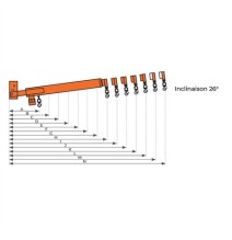 Potence télescopique inclinable 3000 kg