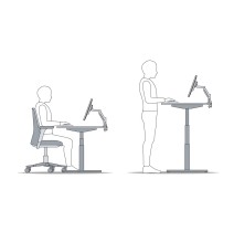 Réhausse pour bureau fixe Adjustable Sit-stand