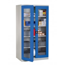 Armoire industrielle à portes transparentes