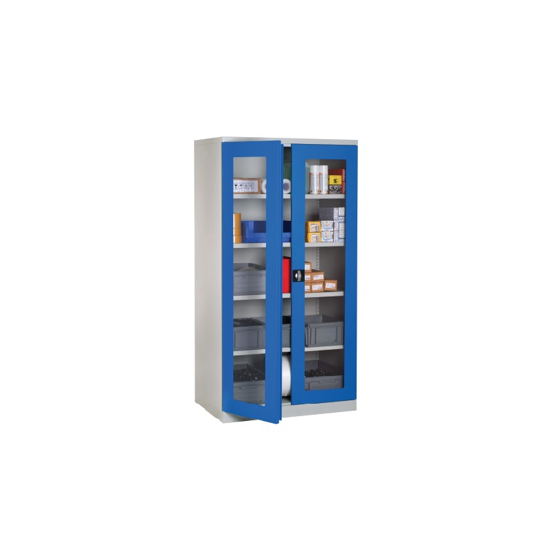 Armoire industrielle à portes transparentes