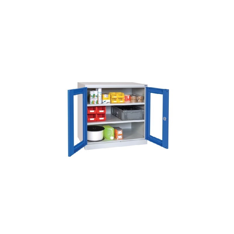 Armoire industrielle à portes transparentes