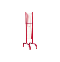 Barrière extensible acier rouge et blanc