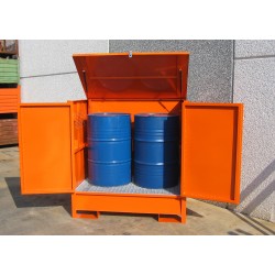 Box extérieur acier pour fûts