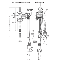 Palan pneumatique fixe 125 à 500 kg