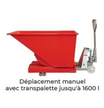 Benne auto-basculante 320 à 2500 litres