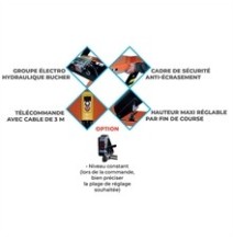 Table élévatrice électrique plateau en E (Version 1000 ou 2000 KG)