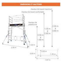 Échafaudage roulant télescopique Z’Tower