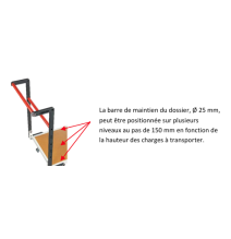Chariot Flat-Pack 400 kg (version plateau tôle galva)