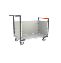 Chariot modulaire PP alvéolaire Flat-Pack 250 kg (version plateau mélaminé)