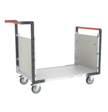 Chariot modulaire PP alvéolaire Flat-Pack 250 kg (version plateau mélaminé)