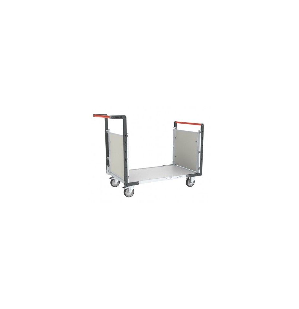 Chariot modulaire PP alvéolaire Flat-Pack 250 kg (version plateau mélaminé)