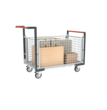 Chariot modulaire grillagés Flat-Pack 250 kg (version plateau mélaminé)