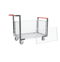 Chariot modulaire grillagés Flat-Pack 250 kg (version plateau mélaminé)