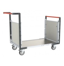 Chariot modulaire PP alvéolaire Flat-Pack 250 kg (version plateau tôle galva)