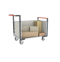 Chariot modulaire PP alvéolaire Flat-Pack 250 kg (version plateau tôle galva)