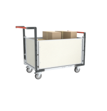 Chariot modulaire PP alvéolaire Flat-Pack 250 kg (version plateau tôle galva)