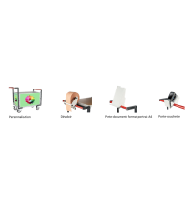 Chariot modulaire grillagé Flat-Pack 250 kg (version plateau tôle galva)