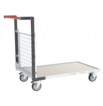 Chariot modulaire grillagé Flat-Pack 250 kg (version plateau tôle galva)
