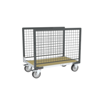 Chariot modulaire grillagé 500 kg (version plateau bois médium)