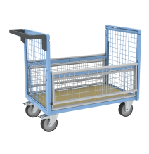 Chariot conteneur grillagé 500 kg