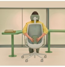 Siège de travail Pace (version dossier résille)