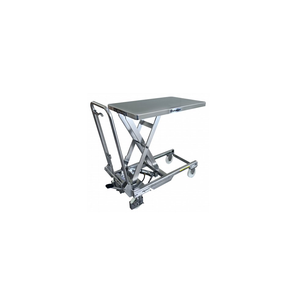 Table élévatrice manuelle inox 100 à 500 kg