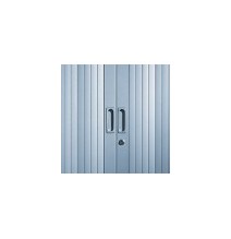 Armoire mi-haute à rideaux Généric (version unis) - Hauteur 160cm