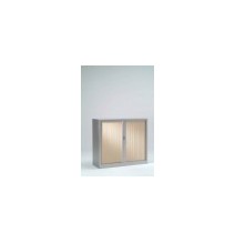 Armoire mi-haute à rideaux Généric (version bicolore) - Hauteur 100cm