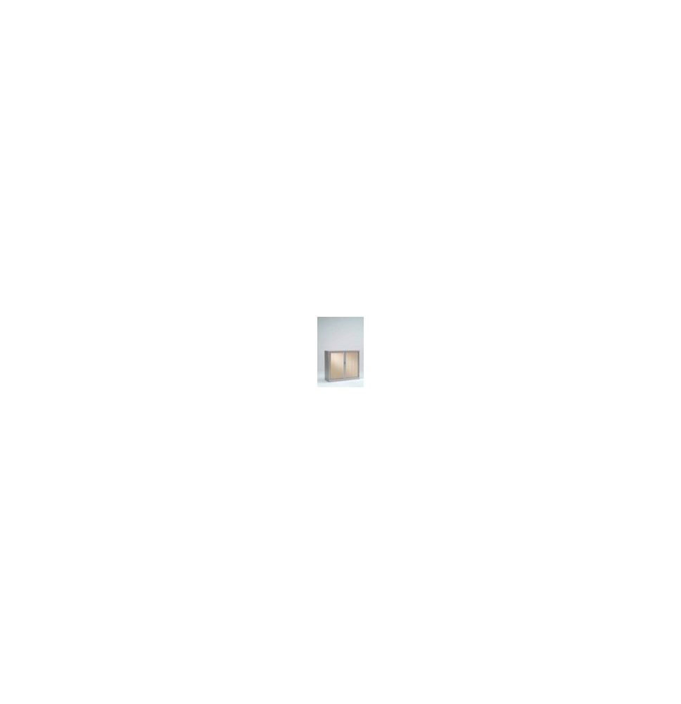 Armoire mi-haute à rideaux Généric (version bicolore) - Hauteur 100cm
