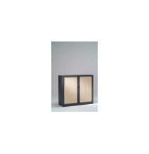 Armoire mi-haute à rideaux Généric (version bicolore) - Hauteur 100cm