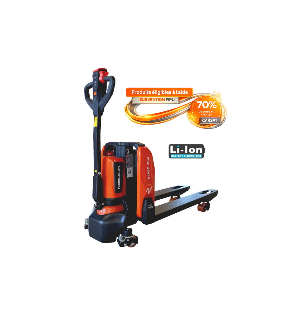Transpalette électrique 1,5 tonne PTE15N PRO usage intensif et batterie lithium