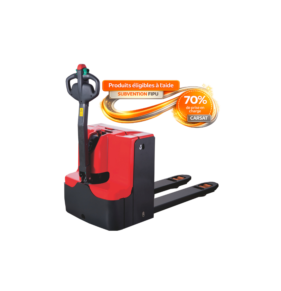 Transpalette électrique à conducteur accompagnant (version 1600 kg)
