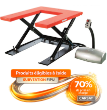 Table élévatrice électrique plateau en U économique 1000 kg (220V ou 380V)