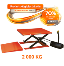 Table élévatrice électrique extra plate (version 2000 kg)