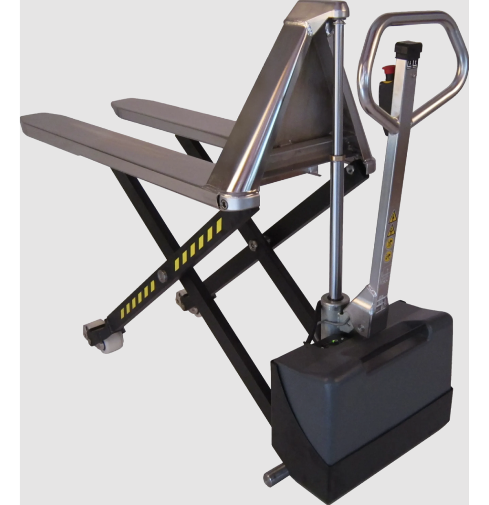 Transpalette haute levée électrique inox / semi inox, 1000 kg